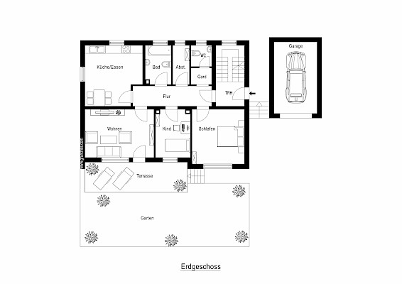 Grundriss Wohnung (EG)